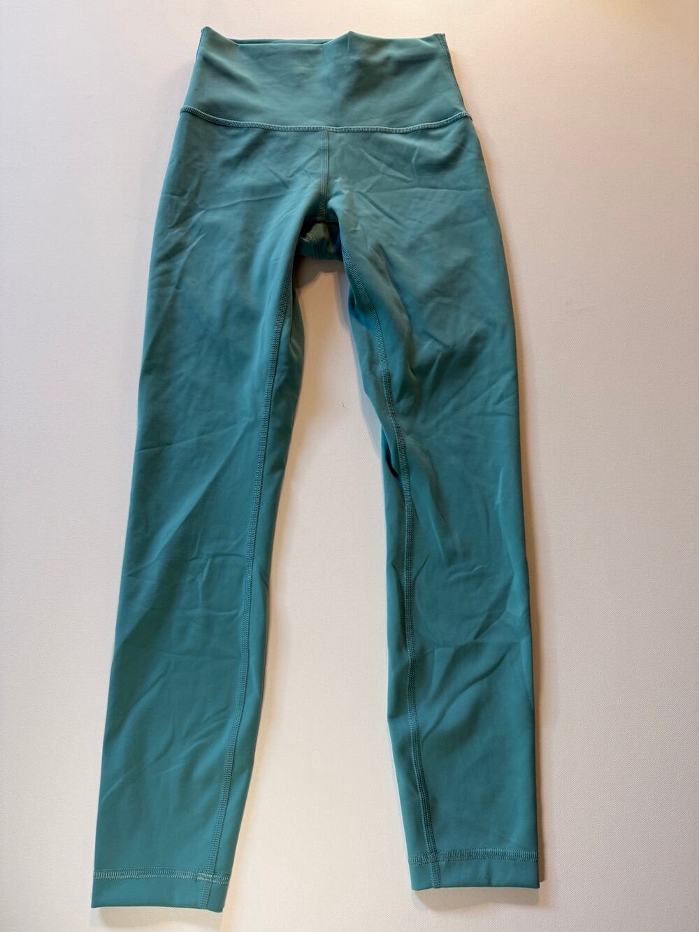 Lululemon Turquoise High Waist Pocket Capri Leggings Womens 4